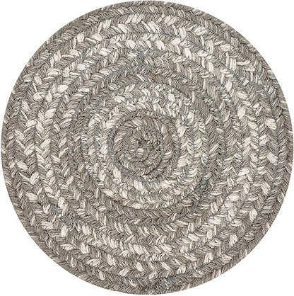 Homespice Grey Cloud Jute Braided Trivets for Table, Warm Farmhouse Decor, Set of 3, Grey 8" Round Heat Resistant Mat - Rich Colors, Easy to Clean, Durable and Protects Furniture