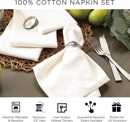 DII Variegated Tabletop Collection, Napkin Set, 20x20, Teal, 6 Piece