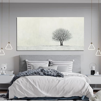 Canvas Wall Art Decor Large Wall Art Pictures for Living Room Canvas Modern Art Wall Decor Black and White Wall Art Decor Minimalist Tree Wall Art Prints Art Work for Home Office Wall Decor 29" X 58"