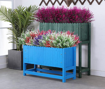 RECUTMS Artificial Faux Plants Flowers Outdoor Spring Decoration,Artificial Plants Outdoor Artificial Flowers for Outdoors UV Resistant for Outside Home Planter Porch Patio Window Yard Decor(Fuchsia)