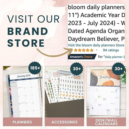 bloom daily planners Undated Perpetual Desk Easel - Motivational Inspirational Standing Flip Calendar - Page a Day (5.25" x 5.5") - Daily Mindfulness Reflection Questions