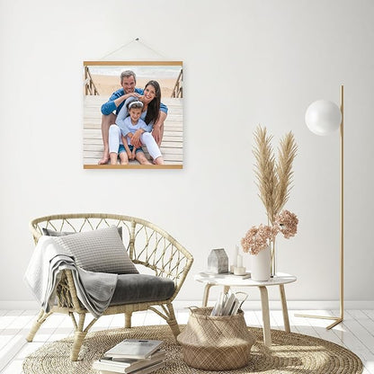 SZDHHH Custom Photo Prints with Magnetic Hanger Frame Canvas Poster Prints With Your Photos Personalized Hanging Poster Pictures Wall Art Decor Framed for Home Decor Gifts Keepsakes (20" Lx20 W)