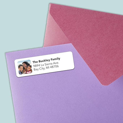 Personalized Return Address Labels (Upload Your Photo) - Custom Image Address Stickers on Sheets (50-1000 Labels)
