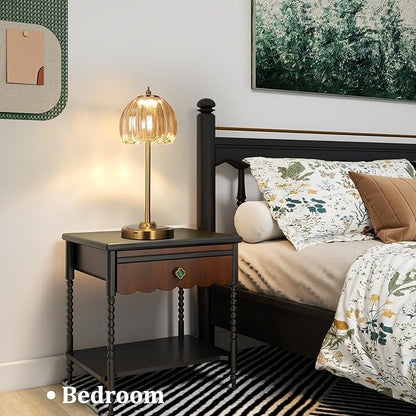 Tulip Lamp Shades Replacement, 5" Dia. * 4.25" H Amber Glass Sconce Shade Heavy and Thick for Wall Sconces Pendant Lights Ceiling Lights Chandelier, 1 Pack