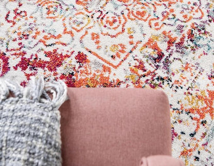 Rugs.com Arlington Collection Rug – 4x6 Oval Light Multi Medium-Pile Rug Perfect for Living Rooms, Large Dining Rooms, Open Floorplans