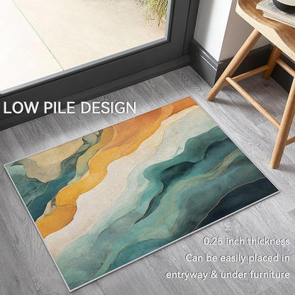 Swirl Rug 8x10 - Abstract Carpet, 8x10 Rug, Modern Rug & Home Decor, Contemporary Area Rug & Room Decor, Washable Non Slip Anti Skid Rugs