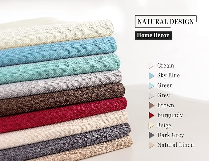 Stellhome Burlap Throw Pillow Covers Square Solid Decorative Farmhouse Linen Cushion Covers for Bed Couch Sofa Bench, 18 x 18 inch (45 cm), Dark Grey, Set of 2
