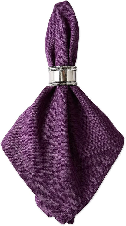 DII Variegated Tabletop Collection, Napkin Set, 20x20, Eggplant, 6 Piece