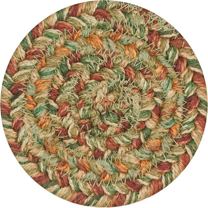 Homespice Harvest Braided Jute Coasters 4", Warm Country Decor, Set of 6, Multicolor - Durable, Absorbs Moisture, Easy to Clean and Protects Furniture