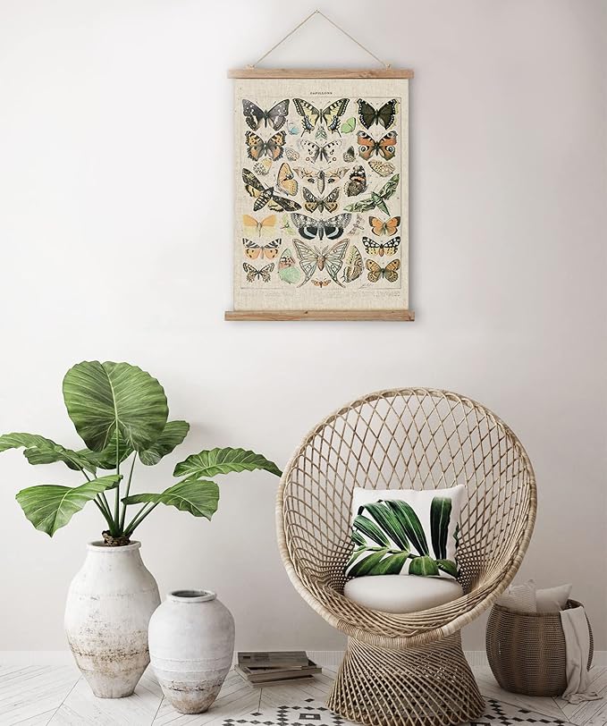 ABoby Hanging Posters, Decorative Wall Art Prints, Fabric Tapestries With Wood Frames, Ready to Hang (16" x 24" x 1 Panels, Artwork - 11)