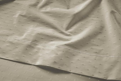 100% Egyptian Cotton Sheets King Size– Silky Sateen Weave for All Season Comfort, 15" Deep Pocket King Sheet Set, Oeko-TEX Certified, Fade Resistant, Durable Hotel Comfort at Home -Swiss Dot Linen