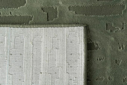 Revival Rugs Shell 10'6" x 14'3" Washable Area Rug for Living Room Bedroom - 100% Recycled Oeko-TEX Certified, Medium Pile, Green