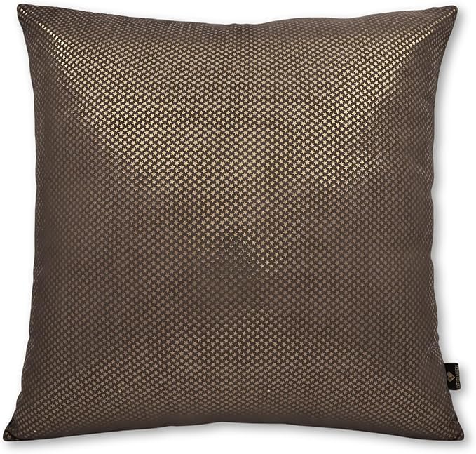 LL LEATHER LOVERS Star Sparkling Suede Pillow Cover, Square Soft Golden Metallic Throw Pillow Covers, Pillow Cases for Home Décor, Sofa, Couch Chair, Car (18x18 Inches, Sparkling Dark Grey Pack of 1)