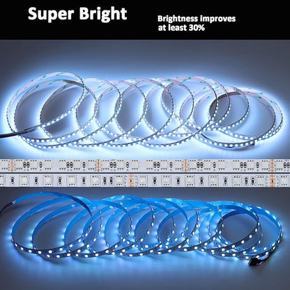 JOYLIT Super Bright RGB LED Strip Lights 16.4ft, UL Listed 24V SMD 4040 120LEDs/M High Density Multi Color Changing Light Strips 90W Adhesive Tape Light for Club, Bar, Entertainment (Only LED Strip)