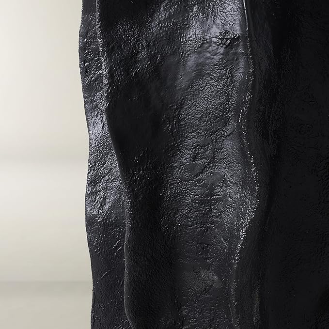 Playa Floor Vase, Organic Modern Sculptural Vase with Textured Finish, Minimalist Statement Piece for Contemporary Home Decor & Interior Design, Black