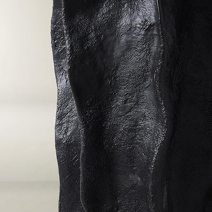 Playa Floor Vase, Organic Modern Sculptural Vase with Textured Finish, Minimalist Statement Piece for Contemporary Home Decor & Interior Design, Black
