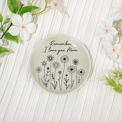 JoycuFF Mom Gifts from Daughter Son, Birthday Christmas Mothers Day Gifts for Mother, Best Mom Trinket Dish Jewelry Tray Ring
