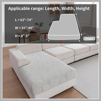 Couch Covers for Sectional Sofa, Washable Stretch Soft Sofa Cushion Covers L Shape Sofa Slipcovers Anti Slip Furniture Decor Protector for Pets (1PC L Chaise Cover,Light Gray)