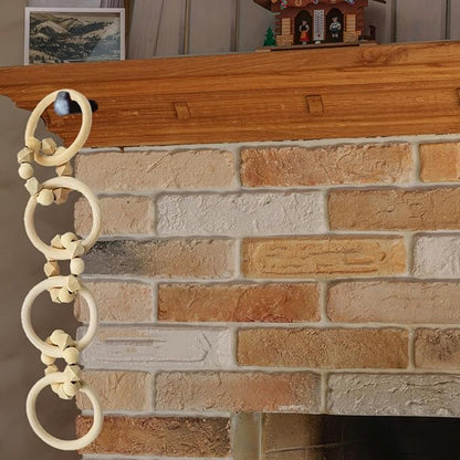 Wood Chain Link Decor: Wood Chain Home Decor - Decorative Wooden Link Accent for Living Room - Minimalist Farmhouse Ornament