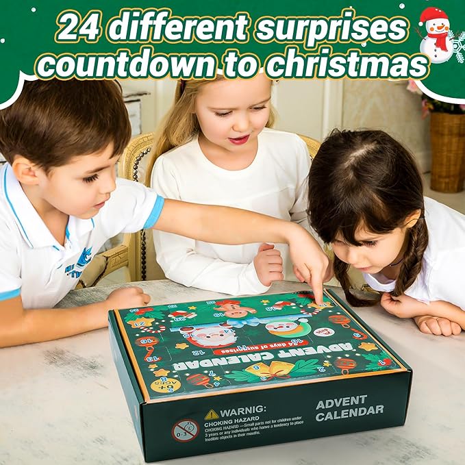 Advent Calendar 2025 Adults Kids - Wooden Puzzle Advent Calendar - Brain Teaser Puzzles 24 Days Christmas Countdown Calendar Toys for Teens Boys Girls Adults Challenge Mind,IQ,Logic Test Grame