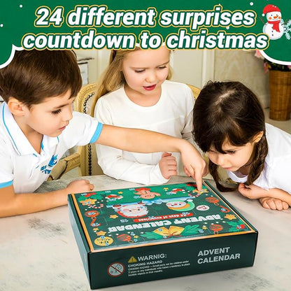 Advent Calendar 2025 Adults Kids - Wooden Puzzle Advent Calendar - Brain Teaser Puzzles 24 Days Christmas Countdown Calendar Toys for Teens Boys Girls Adults Challenge Mind,IQ,Logic Test Grame