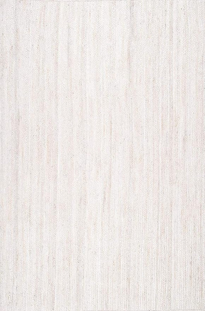 nuLOOM 3x5 Rigo Jute Hand Woven Area Rug, Off White, Solid Farmhouse Design, Natural Fiber, For Bedroom, Living Room, Dining Room, Hallway, Office, Kitchen, Entryway