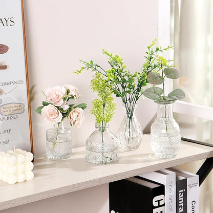 Glass Bud Vases Set of 48, Clear Small Vases for Centerpieces, Small Glass Vase for Flowers, Vintage Bud Vase in Bulk for Wedding, Party, Events, Reception, Home Decor