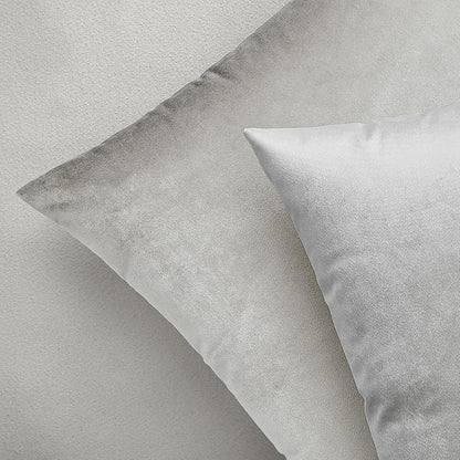 MIULEE Velvet Throw Pillow Covers 18x18 Inch, Pack of 2 - Sliver Gray, Super Soft Decorative Square Cushion Cases Modern Luxury Home Decor for Sofa, Couch, Bed, Chair with Invisible Zipper