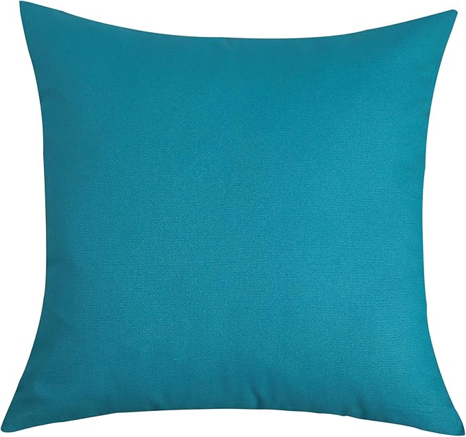 TangDepot Cotton Solid Throw Pillow Covers, 24" x 24" , Blue Ashes, 1 Count (Pack of 1)
