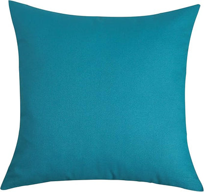 TangDepot Handmade Decorative Solid 100% Cotton Canvas Throw Pillow Covers/Pillow Shams, (28"x28", Blue Ashes), 1 Count (Pack of 1)