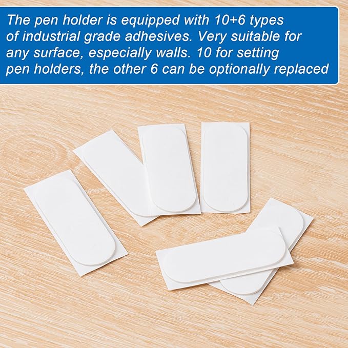 40 Pack Adhesive Pencil Holders for Desk,Silicone Flexible Pen Holder for Wall, Office, School,Home,Classroom Must Haves,Teacher Essentials Accessories,Desk Organizer,Art Supply,Small Gift(40, Black)