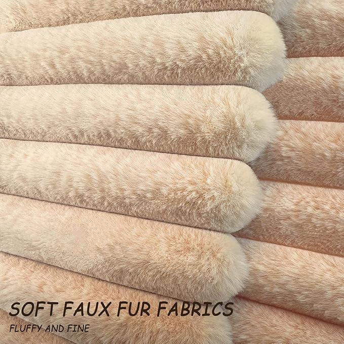 2 Pack 12x20 Pillow Cover Velvet Pillow Covers, Faux Fur Oblong Throw Pillow Covers for Living Room Decorations Throw Pillow Case, Throw Pillow Cover Cushion Cover for Home Sofa Bedroom Car, Khaki