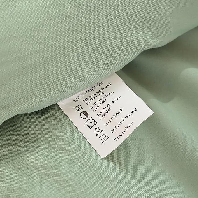 ROSGONIA Sage Green Twin/Twin XL Comforter Set for College Girls Boys, 1 Sage Comforter & 1 Pillowcase, Lightweight Kids Comforter Sets Dorm Bedding