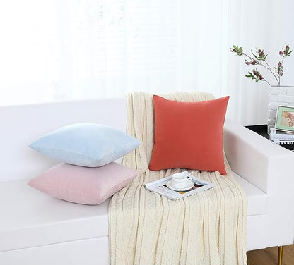 Jeneoo Fall Velvet Throw Pillow Covers 20x20 Inch 2 Pack, Super Soft Thick Decorative Square Cushion Cases for Sofa Couch Bedroom Car,Mustard Yellow