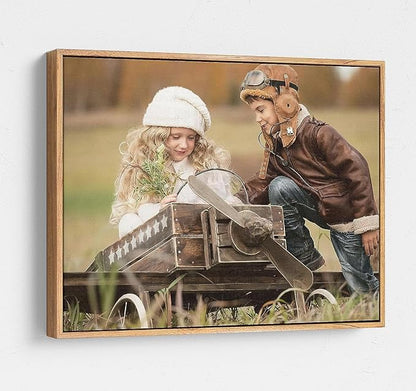 Personalized Custom Canvas Prints: Photo On Canvas (Light Brown, 24X36) Transform Your Photos into Stunning Framed Wall Art Digitally Printed Photo To Canvas Ideal for Home Decor, Gifts Keepsakes.Made in Texas, USA
