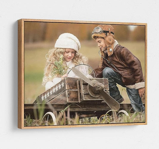 Personalized Custom Canvas Prints: Photo On Canvas (Light Brown, 24X36) Transform Your Photos into Stunning Framed Wall Art Digitally Printed Photo To Canvas Ideal for Home Decor, Gifts Keepsakes.Made in Texas, USA