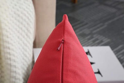 TangDepot Cotton Solid Throw Pillow Cover, 12 inch x 12 inch, Coral