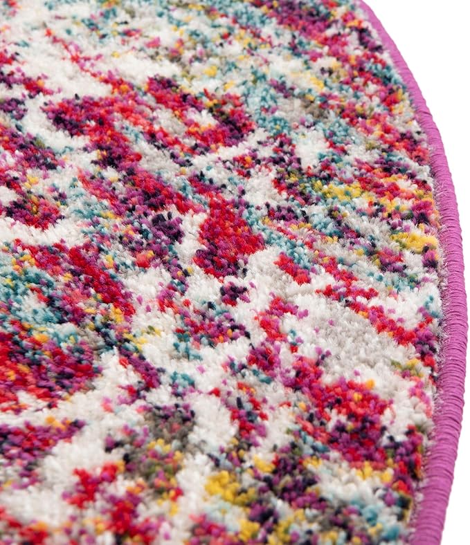 Rugs.com Arlington Collection Rug – 10 Ft Round Multi Medium-Pile Rug Perfect for Kitchens, Dining Rooms