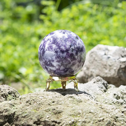 Crocon Lepidolite Gemstone Crystal Sphere Ball for Reiki Healing Aura Cleansing Home & Office Decorative Gift Size : 30-40mm
