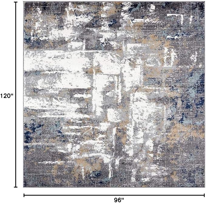 LUXE WEAVERS Gray 8 ft.x 10 ft Hampstead Abstract Area Rug
