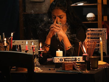 Witchcraft Incense Sticks - Total 120 Insence-Sticks (20 Insense x 6 Inscents) - for Wiccan Witches Brew Wicca Witch Voodoo Spell Pagan Black Magic Protection Against Jealousy + Burner Holder