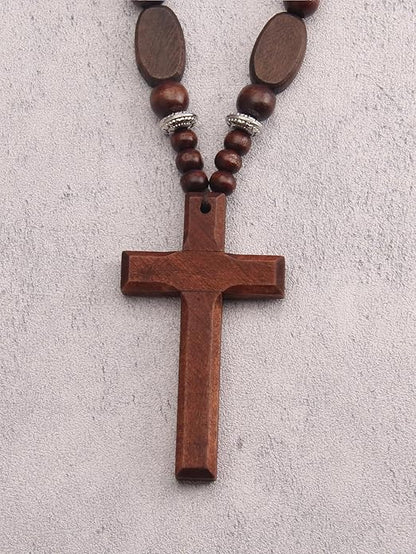 Leather Necklace for Women Boho Choker Necklace Long Cord Leather Pendant Bohemian Neckalce Vintage Alloy Pendant Leather Rope Necklace Wooden Necklaces for Women