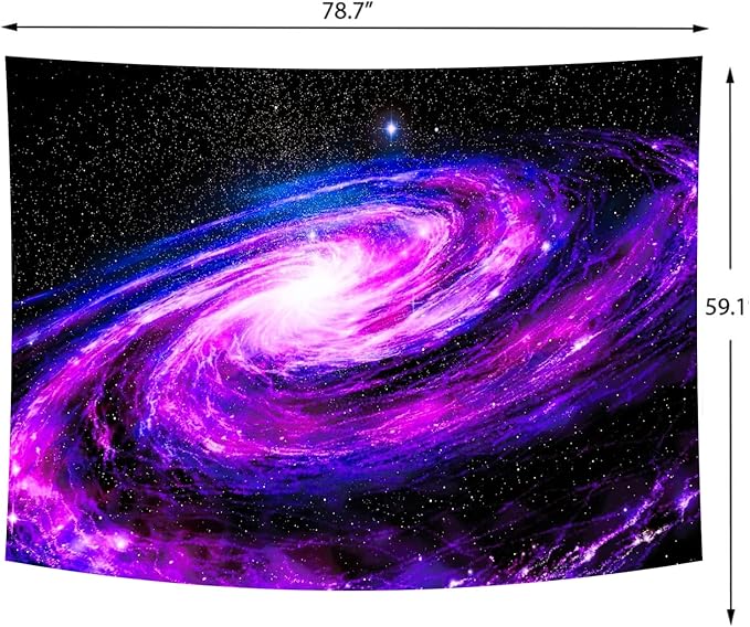 Delur Galaxy Tapestry Universe Planet Starry Sky Wall Hanging Tapestry Cosmic Outer Space Abstract Psychedelic Nebula Headboard for Bedroom Living Room Home Decor (59.1" x 78.7")