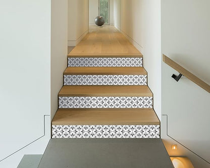 FLFK Wallpaper Border Black and White Patterns Peel and Stick Wall Border Self Adhesive Wallpapers for Living Room Bedroom Kitchen Bathroom 5"x240"