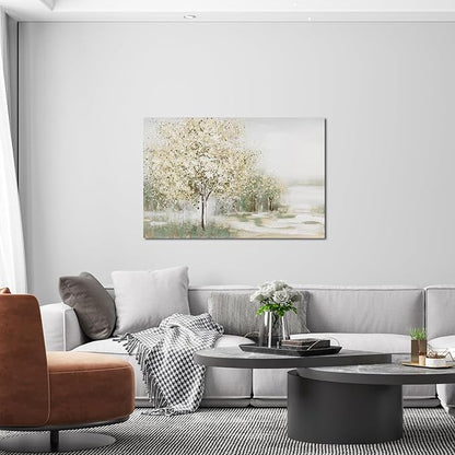 Canvas Wall Art Decor Large Wall Art Pictures for Living Room Canvas Art Wall Decor Landscape Natural Wall Art Decor Artwork for Walls Vintage Tree Wall Art Prints 32" X 48" for Bedroom Office Kitchen