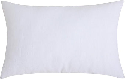 TangDepot Handmade Decorative Solid 100% Cotton Canvas Throw Pillow Covers/Pillow Shams, (12" x18" , White, 1 Count (Pack of 1))