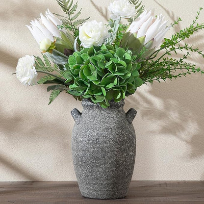Ceramic Flower Vase Home Decor, 9.76 Inch Black Rustic Farmhouse Vase,Large Decorative Vase for Living Room Bedroom Kitchen Table Office Centerpiece Decorations, Holiday & Wedding