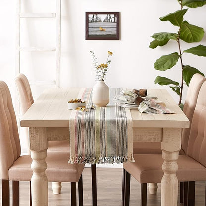 DII Variegated Tabletop Collection, Table Runner, 13x72, Mediterranean