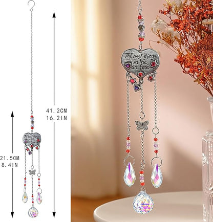 H&D HYALINE & DORA Garden Suncatchers Heart Shaped Crystal Suncatchers for Window Rainbow Maker Hanging Ornament Gift