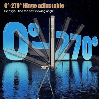 Magnetic Tripod for iPhone, Aluminium Phone Tripod Stand Compatible with Magsafe iPhone 17/16/15/14/13/12 Series, Foldable Strong Magnetic Phone Stand & Travel Essentials Accessories
